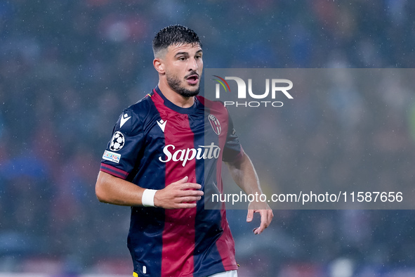 Riccardo Orsolini of Bologna FC looks on during the UEFA Champions League 2024/25 League Phase MD1 match between Bologna FC and FC Shakhtar...