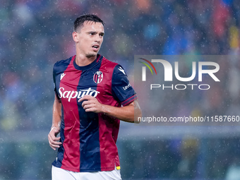 Nikola Moro of Bologna FC looks on during the UEFA Champions League 2024/25 League Phase MD1 match between Bologna FC and FC Shakhtar Donets...