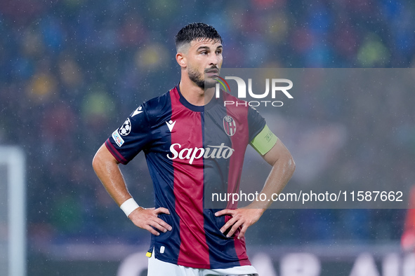 Riccardo Orsolini of Bologna FC looks on during the UEFA Champions League 2024/25 League Phase MD1 match between Bologna FC and FC Shakhtar...