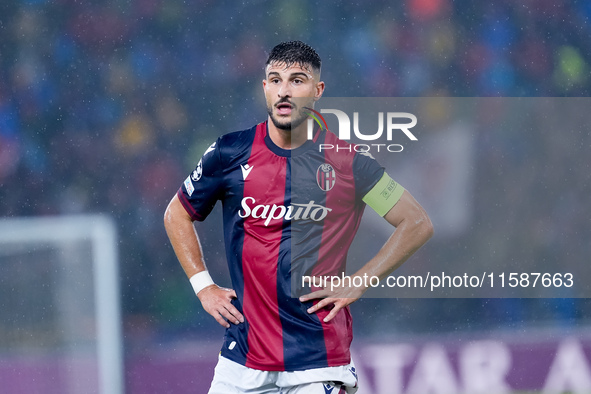 Riccardo Orsolini of Bologna FC looks on during the UEFA Champions League 2024/25 League Phase MD1 match between Bologna FC and FC Shakhtar...