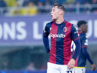 Sam Beukema of Bologna FC yells during the UEFA Champions League 2024/25 League Phase MD1 match between Bologna FC and FC Shakhtar Donetsk a...