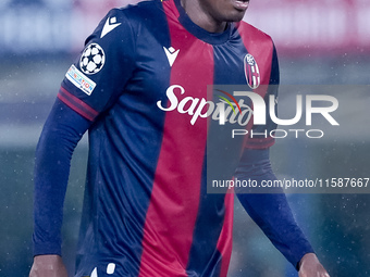 Jhon Lucumi of Bologna FC looks on during the UEFA Champions League 2024/25 League Phase MD1 match between Bologna FC and FC Shakhtar Donets...