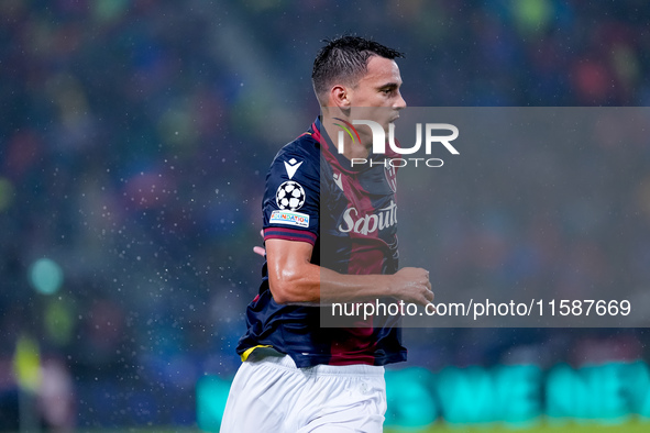 Nikola Moro of Bologna FC looks on during the UEFA Champions League 2024/25 League Phase MD1 match between Bologna FC and FC Shakhtar Donets...