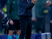 Marino Pusic head coach of FC Shakhtar Donetsk gestures during the UEFA Champions League 2024/25 League Phase MD1 match between Bologna FC a...