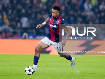 Dan Ndoye of Bologna FC during the UEFA Champions League 2024/25 League Phase MD1 match between Bologna FC and FC Shakhtar Donetsk at Stadio...