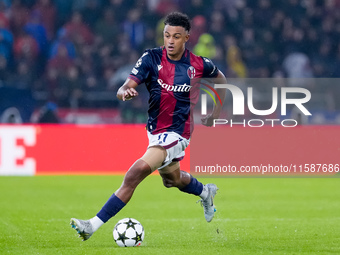 Dan Ndoye of Bologna FC during the UEFA Champions League 2024/25 League Phase MD1 match between Bologna FC and FC Shakhtar Donetsk at Stadio...