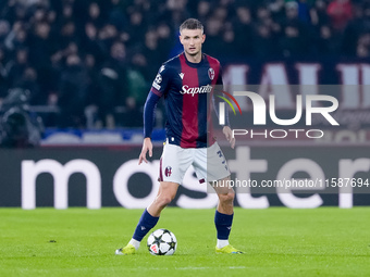 Stefan Posch of Bologna FC during the UEFA Champions League 2024/25 League Phase MD1 match between Bologna FC and FC Shakhtar Donetsk at Sta...