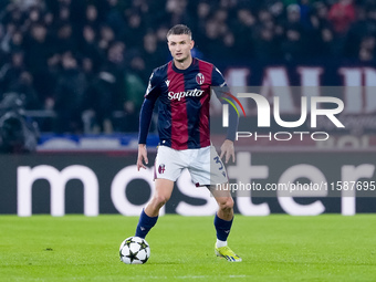 Stefan Posch of Bologna FC during the UEFA Champions League 2024/25 League Phase MD1 match between Bologna FC and FC Shakhtar Donetsk at Sta...