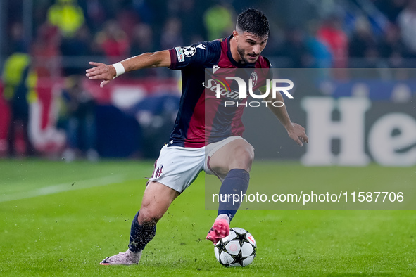 Riccardo Orsolini of Bologna FC during the UEFA Champions League 2024/25 League Phase MD1 match between Bologna FC and FC Shakhtar Donetsk a...