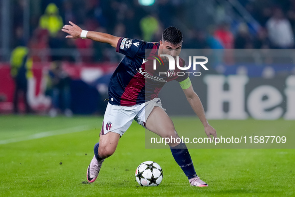 Riccardo Orsolini of Bologna FC during the UEFA Champions League 2024/25 League Phase MD1 match between Bologna FC and FC Shakhtar Donetsk a...