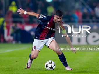 Riccardo Orsolini of Bologna FC during the UEFA Champions League 2024/25 League Phase MD1 match between Bologna FC and FC Shakhtar Donetsk a...