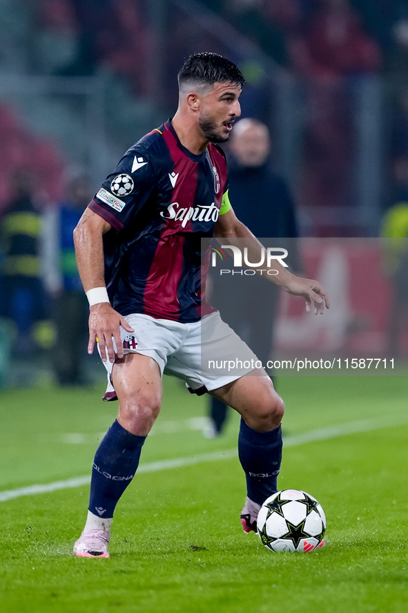 Riccardo Orsolini of Bologna FC during the UEFA Champions League 2024/25 League Phase MD1 match between Bologna FC and FC Shakhtar Donetsk a...