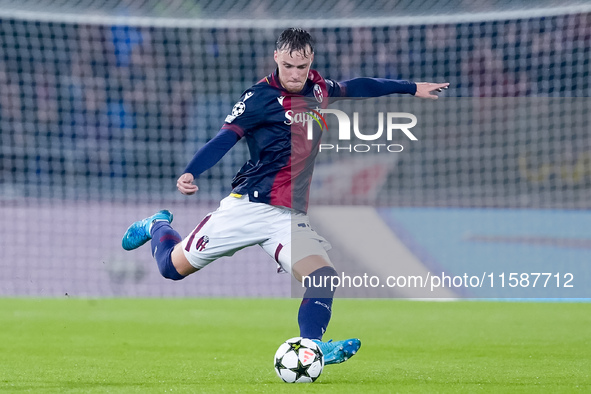 Sam Beukema of Bologna FC during the UEFA Champions League 2024/25 League Phase MD1 match between Bologna FC and FC Shakhtar Donetsk at Stad...