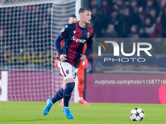 Sam Beukema of Bologna FC during the UEFA Champions League 2024/25 League Phase MD1 match between Bologna FC and FC Shakhtar Donetsk at Stad...