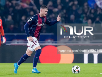 Sam Beukema of Bologna FC during the UEFA Champions League 2024/25 League Phase MD1 match between Bologna FC and FC Shakhtar Donetsk at Stad...