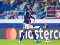 Jhon Lucumi of Bologna FC during the UEFA Champions League 2024/25 League Phase MD1 match between Bologna FC and FC Shakhtar Donetsk at Stad...