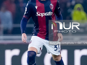 Sam Beukema of Bologna FC during the UEFA Champions League 2024/25 League Phase MD1 match between Bologna FC and FC Shakhtar Donetsk at Stad...