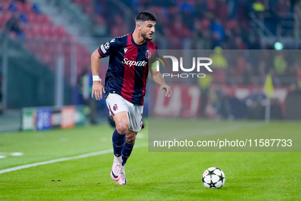 Riccardo Orsolini of Bologna FC during the UEFA Champions League 2024/25 League Phase MD1 match between Bologna FC and FC Shakhtar Donetsk a...