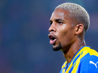 Pedrinho of FC Shakhtar Donetsk yells during the UEFA Champions League 2024/25 League Phase MD1 match between Bologna FC and FC Shakhtar Don...