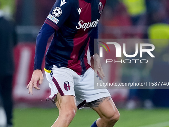 Stefan Posch of Bologna FC during the UEFA Champions League 2024/25 League Phase MD1 match between Bologna FC and FC Shakhtar Donetsk at Sta...