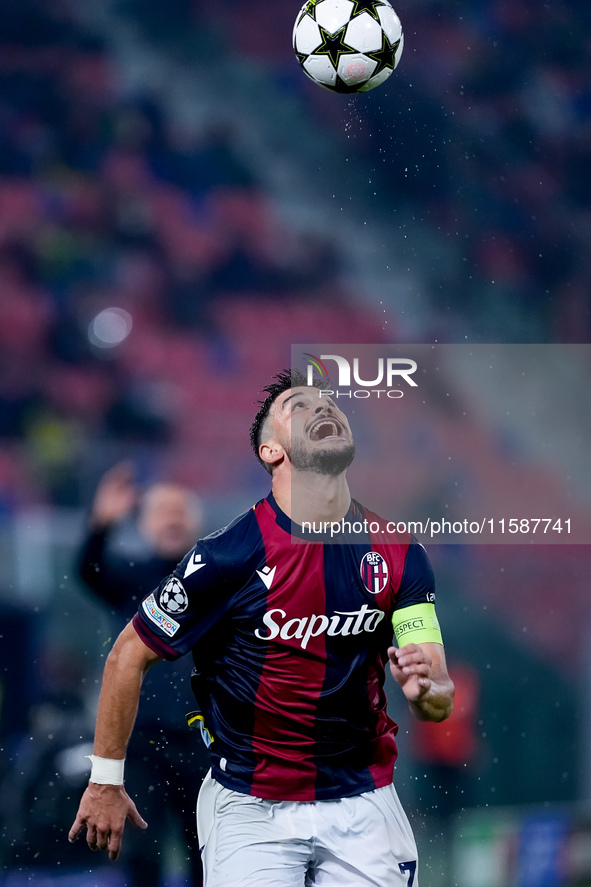 Riccardo Orsolini of Bologna FC during the UEFA Champions League 2024/25 League Phase MD1 match between Bologna FC and FC Shakhtar Donetsk a...