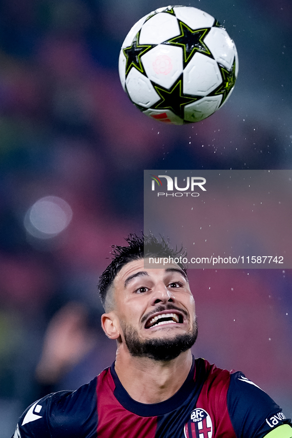 Riccardo Orsolini of Bologna FC during the UEFA Champions League 2024/25 League Phase MD1 match between Bologna FC and FC Shakhtar Donetsk a...