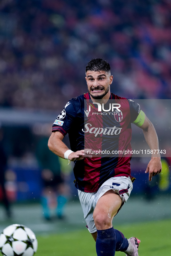 Riccardo Orsolini of Bologna FC during the UEFA Champions League 2024/25 League Phase MD1 match between Bologna FC and FC Shakhtar Donetsk a...