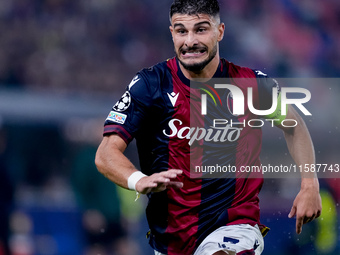 Riccardo Orsolini of Bologna FC during the UEFA Champions League 2024/25 League Phase MD1 match between Bologna FC and FC Shakhtar Donetsk a...