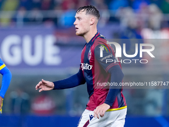 Sam Beukema of Bologna FC looks on during the UEFA Champions League 2024/25 League Phase MD1 match between Bologna FC and FC Shakhtar Donets...