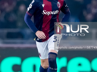 Sam Beukema of Bologna FC during the UEFA Champions League 2024/25 League Phase MD1 match between Bologna FC and FC Shakhtar Donetsk at Stad...