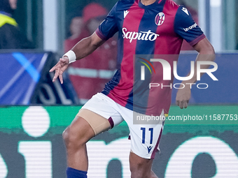 Dan Ndoye of Bologna FC during the UEFA Champions League 2024/25 League Phase MD1 match between Bologna FC and FC Shakhtar Donetsk at Stadio...