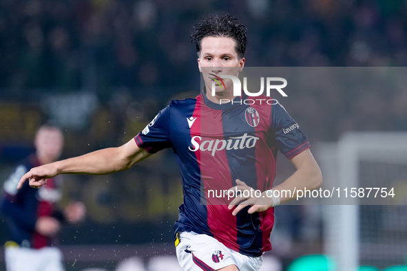 Giovanni Fabbian of Bologna FC during the UEFA Champions League 2024/25 League Phase MD1 match between Bologna FC and FC Shakhtar Donetsk at...