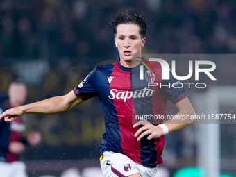 Giovanni Fabbian of Bologna FC during the UEFA Champions League 2024/25 League Phase MD1 match between Bologna FC and FC Shakhtar Donetsk at...