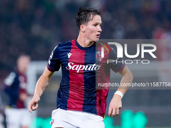 Giovanni Fabbian of Bologna FC during the UEFA Champions League 2024/25 League Phase MD1 match between Bologna FC and FC Shakhtar Donetsk at...