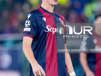 Giovanni Fabbian of Bologna FC looks on during the UEFA Champions League 2024/25 League Phase MD1 match between Bologna FC and FC Shakhtar D...