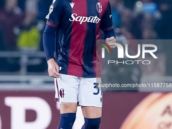 Sam Beukema of Bologna FC during the UEFA Champions League 2024/25 League Phase MD1 match between Bologna FC and FC Shakhtar Donetsk at Stad...