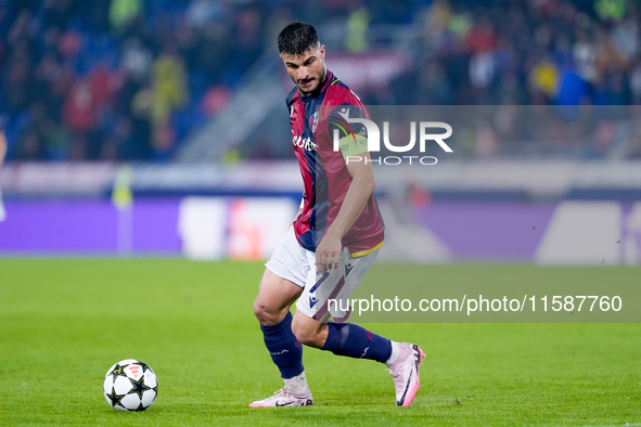 Riccardo Orsolini of Bologna FC during the UEFA Champions League 2024/25 League Phase MD1 match between Bologna FC and FC Shakhtar Donetsk a...