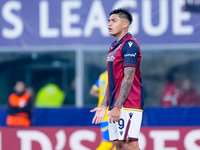 Santiago Castro of Bologna FC reacts during the UEFA Champions League 2024/25 League Phase MD1 match between Bologna FC and FC Shakhtar Done...