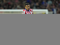 Angel Correa right winger of Atletico de Madrid and Argentina in action during the UEFA Champions League 2024/25 League Phase MD1 match betw...