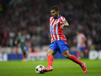 Angel Correa right winger of Atletico de Madrid and Argentina in action during the UEFA Champions League 2024/25 League Phase MD1 match betw...