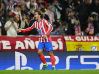 Antoine Griezmann second striker of Atletico de Madrid and France celebrates after scoring his sides first goal during the UEFA Champions Le...