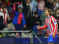 Antoine Griezmann second striker of Atletico de Madrid and France celebrates after scoring his sides first goal during the UEFA Champions Le...