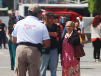 Civil protection workers take part in the 2024 National drill of a hypothetical earthquake of magnitude 7.5 on the Richter seismological sca...