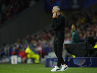 Marco Rose head coach of RB Leipzig reacts during the UEFA Champions League 2024/25 League Phase MD1 match between Atletico de Madrid and RB...