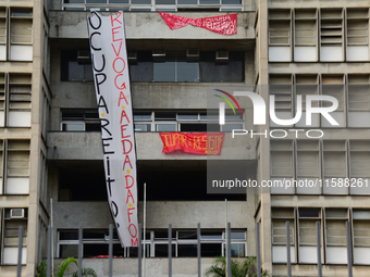 In Rio de Janeiro, Brazil, on September 19, 2024, UERJ student movement resists and demands the return of scholarship cuts, occupying the UE...