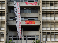 In Rio de Janeiro, Brazil, on September 19, 2024, UERJ student movement resists and demands the return of scholarship cuts, occupying the UE...