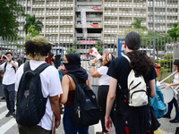 In Rio de Janeiro, Brazil, on September 19, 2024, UERJ student movement resists and demands the return of scholarship cuts, occupying the UE...