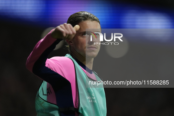 Conor Gallagher central midfield of Atletico de Madrid and England during the warm-up before the UEFA Champions League 2024/25 League Phase...