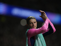 Conor Gallagher central midfield of Atletico de Madrid and England during the warm-up before the UEFA Champions League 2024/25 League Phase...