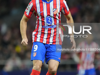 Alexander Sorloth centre-forward of Atletico de Madrid and Norway during the UEFA Champions League 2024/25 League Phase MD1 match between At...